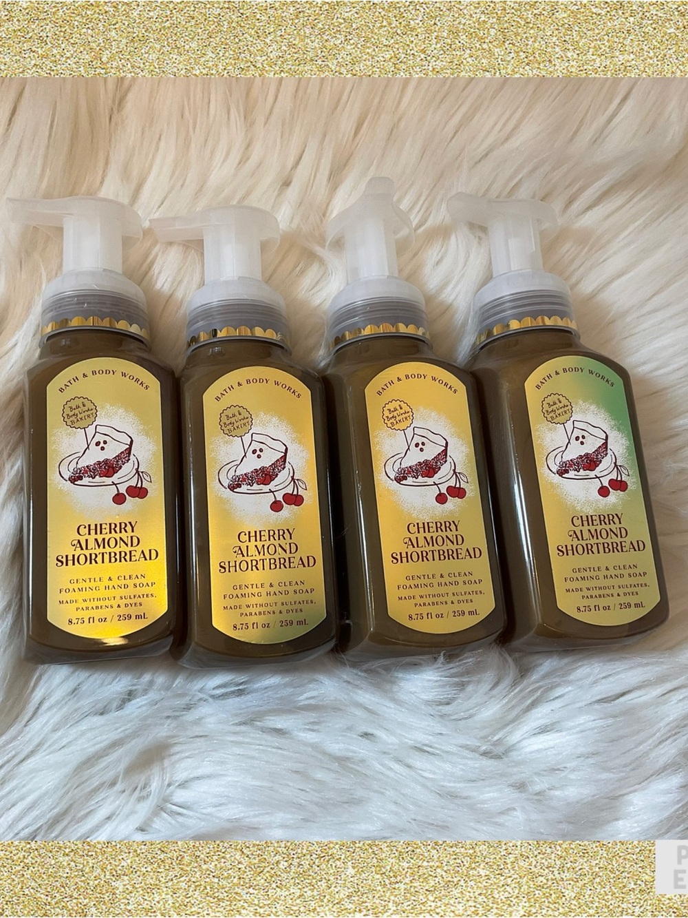 Bath & Body Works Cherry Almond Shortbread Foaming Hand Soap - New x4
